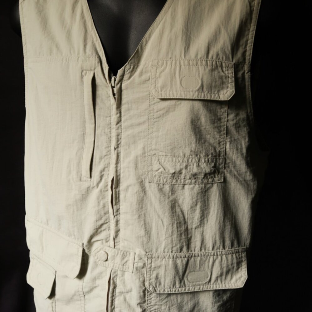 Magellan Full-Zip Khaki Pine Ridge Vest (M) NICE! 🇺🇸 🇺🇸 - Picture 8 of 9